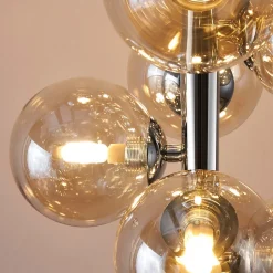 Lampadaire moderne à sphères en verre ambré - Ambrosia