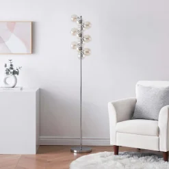 Lampadaire moderne à sphères en verre ambré - Ambrosia