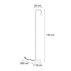 Lampadaire moderne bronze - Facil