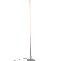 Lampadaire moderne chromé avec LED à 3 niveaux de luminosité - Line-up