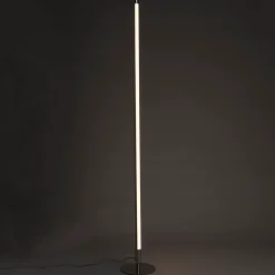 Lampadaire moderne chromé avec LED à 3 niveaux de luminosité - Line-up