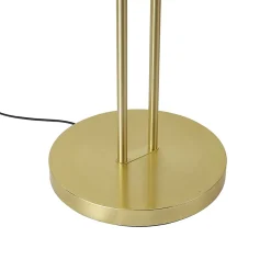 Lampadaire moderne doré avec bras de lecture avec LED et variateur - Divo