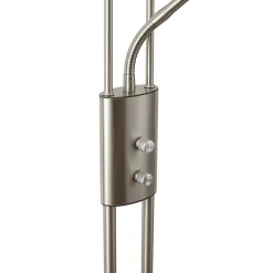 Lampadaire moderne en acier avec bras de lecture avec LED et variateur - Divo