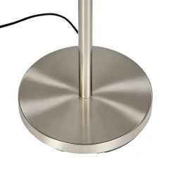 Lampadaire moderne en acier avec abat-jour plissé blanc 45 cm - Simplo