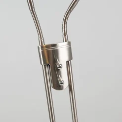 Lampadaire moderne en acier avec liseuse avec LED - Eva