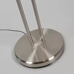 Lampadaire moderne en acier avec liseuse avec LED - Eva