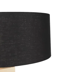 Lampadaire moderne en bois avec abat-jour noir 45 cm - Puros