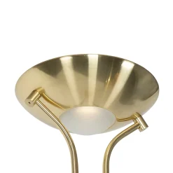 Lampadaire moderne en laiton avec liseuse avec LED Dim to Warm - Diva