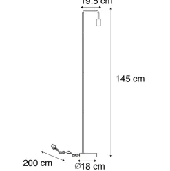 Lampadaire moderne noir - Facil