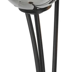 Lampadaire moderne noir 5 lumières avec verre fumé - Athènes