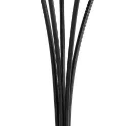 Lampadaire moderne noir 5 lumières avec verre fumé - Athènes