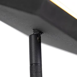 Lampadaire moderne noir avec LED et variateur d'intensité et liseuse - Jazzy