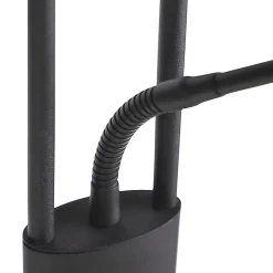 Lampadaire moderne noir avec bras de lecture LED inclus - Ibiza