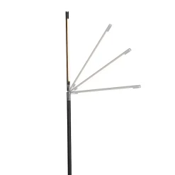 Lampadaire moderne noir avec LED et variateur tactile - Berdien