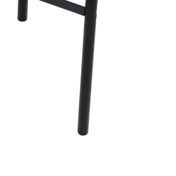 Lampadaire moderne noir avec abat-jour en velours gris - Rich