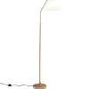 Lampadaire Moderne sur Pied H.168CM avec Tête de Lampe Réglable, Abat-jour Plissé, Interrupteur à Pied, Douille E27
