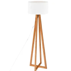 Lampadaire Molu - bois et blanc H140 cm - Atmosphera