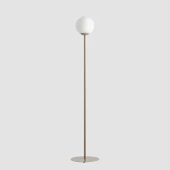 Lampadaire métal et verre Pinne Beige H 162 cm - Aldex
