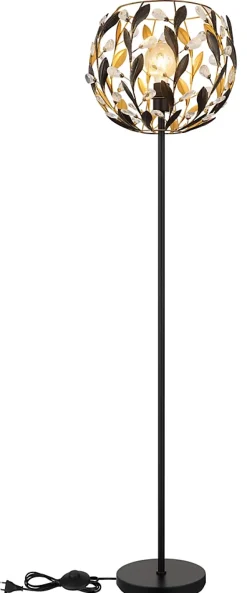 Lampadaire métal noir mat, 1x E27 MIKA