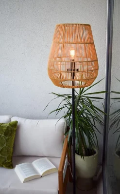 Lampadaire NERIDA en pvc avec 1xE27 - Naturel - Lucide
