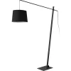 Lampadaire Nesna E27 185 cm noir blanc lux.pro