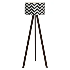Lampadaire Newport hauteur 140 cm E27 noir blanc lux.pro