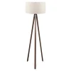 Lampadaire Newport hauteur 140 cm E27 effet bois crème lux.pro