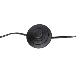 Lampadaire noir avec abat-jour paon rouge 40 cm - Classico