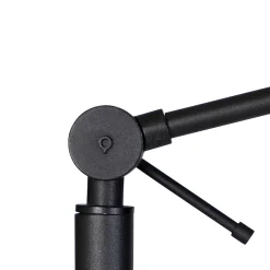 Lampadaire noir avec abat-jour gris clair 50 cm réglable - Editor