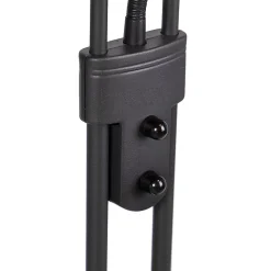 Lampadaire noir avec lampe de lecture avec LED et variateur - Diva 2