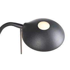 Lampadaire noir avec lampe de lecture avec LED et variateur - Diva 2