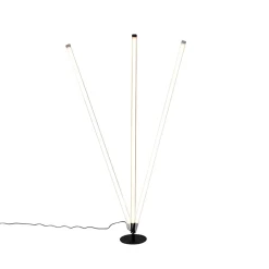Lampadaire noir avec LED et variateur tactile 3 niveaux d'intensité - Line-up