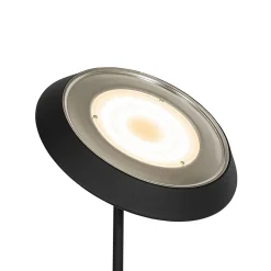 Lampadaire noir avec LED et variateur d'intensité avec liseuse - Fez