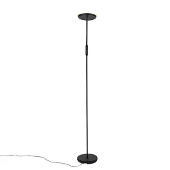 Lampadaire noir avec LED et télécommande - Bumu