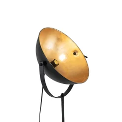 Lampadaire noir avec or 35 cm réglable - Magnax