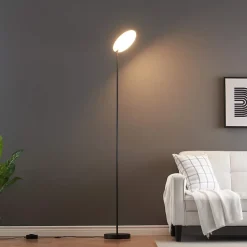 Lampadaire noir design épuré tête orientable dimmable - Kalena