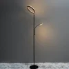Lampadaire noir double éclairage LED - Pancho