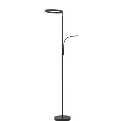 Lampadaire noir double éclairage LED - Pancho