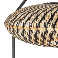 Lampadaire oriental en bambou noir - Ostrava