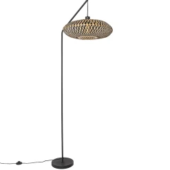 Lampadaire oriental en bambou noir - Ostrava