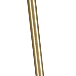 Lampadaire or/laiton avec abat-jour en lin taupe 45 cm - Parte