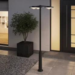 Lampadaire Ortano LED intégrée 3x1100lm 3x20W IP44 GoodHome noir