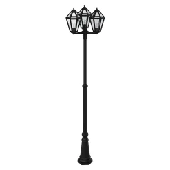 Lampadaire Radley E27 IP44 GoodHome noir