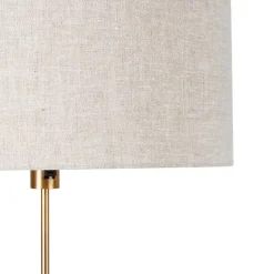 Lampadaire réglable bronze avec abat-jour gris clair 50 cm - Parte