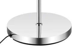 Lampadaire Roccheta GoodHome E27 argent brillant