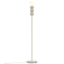 Lampadaire rétro beige avec verre mat - Fedde