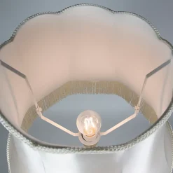 Lampadaire rétro en laiton avec abat-jour Granny crème 45 cm - Kaso