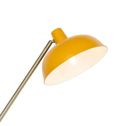 Lampadaire rétro jaune avec bronze - Milou