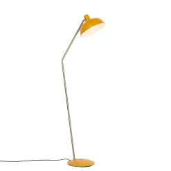 Lampadaire rétro jaune avec bronze - Milou
