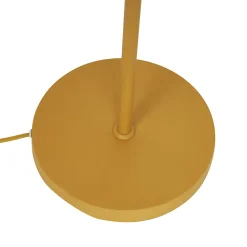 Lampadaire rétro jaune moutarde avec verre mat - Fedde